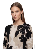 Betty Barclay Strickpullover Kurz 3/4 Arm 7898 Beige/ black