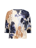 Betty Barclay Strickpullover Kurz 3/4 Arm 7884 Beige/blue