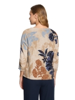Betty Barclay Strickpullover Kurz 3/4 Arm 7884 Beige/blue