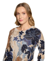 Betty Barclay Strickpullover Kurz 3/4 Arm 7884 Beige/blue