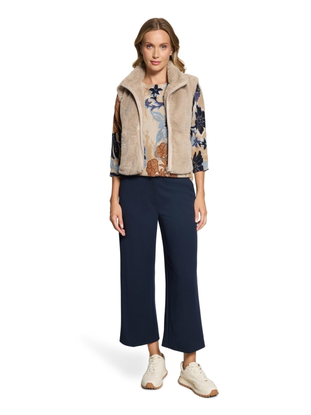 Betty Barclay Strickpullover Kurz 3/4 Arm 7884 Beige/blue