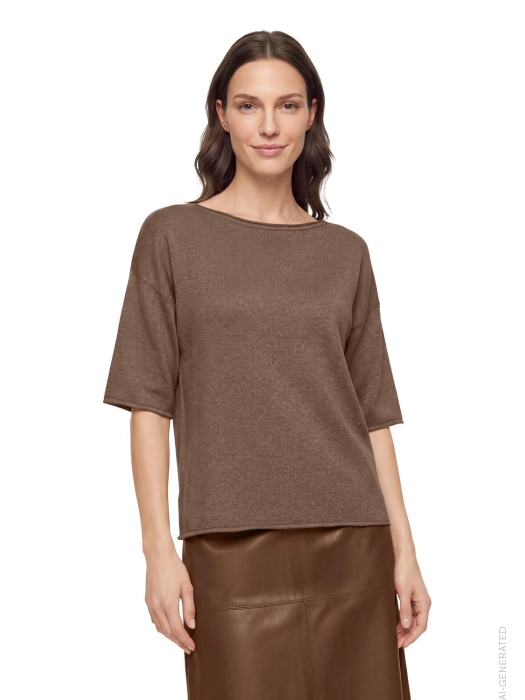 Betty Barclay Strickpullover Kurz 1/2 Arm 7048 Dark coffee