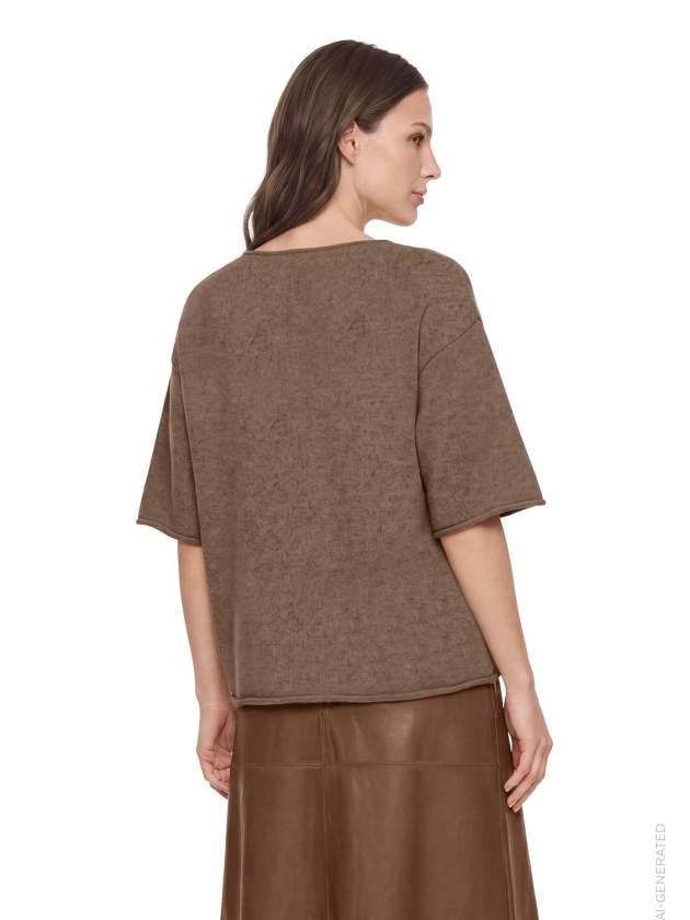 Betty Barclay Strickpullover Kurz 1/2 Arm 7048 Dark coffee
