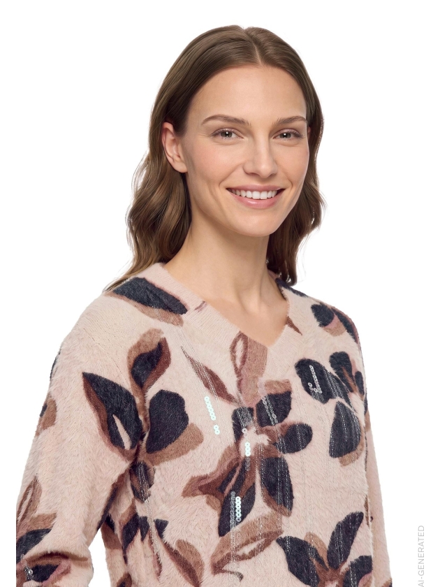 Betty Barclay Strickpullover Kurz 1/1 Arm 4896 Rose/black