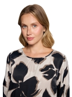Betty Barclay Bluse Kurz 3/4 Arm 7898 Beige/ black