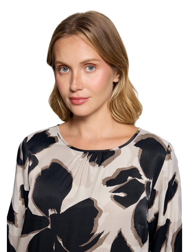 Betty Barclay Bluse Kurz 3/4 Arm 7898 Beige/ black