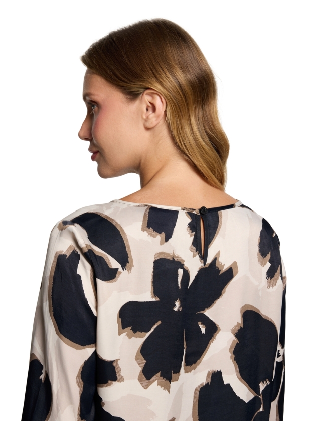 Betty Barclay Bluse Kurz 3/4 Arm 7898 Beige/ black