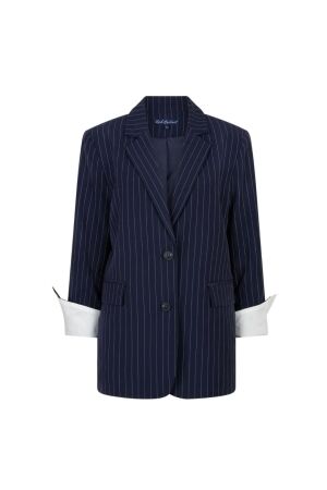 Red Button Blazer Palazzo Pinstripe 15 Dark blue