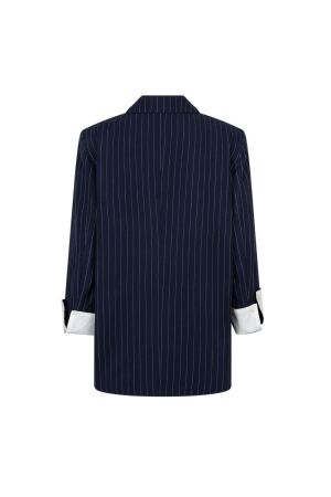 Red Button Blazer Palazzo Pinstripe 15 Dark blue