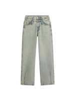 Josh V LOUELLA mid-rise wide-leg jeans 606 light dirty denim