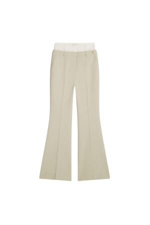 Josh V LIORA high rise flared trousers 296 ecru melange