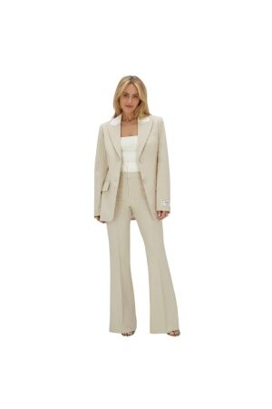 Josh V LIORA high rise flared trousers 296 ecru melange