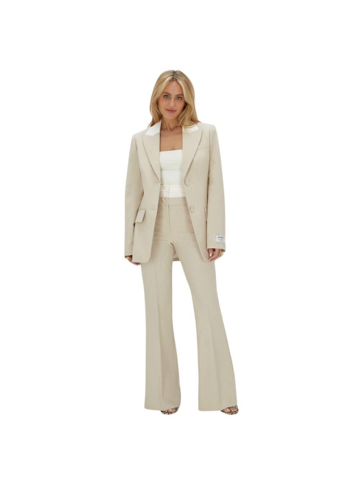 Josh V LIORA high rise flared trousers 296 ecru melange