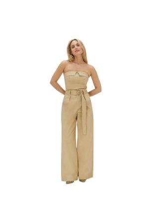 Josh V MYRA wide leg jumpsuit 605 light camel