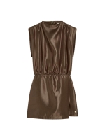 Josh V LIRA regular jumpsuit in satin look 987 brown
