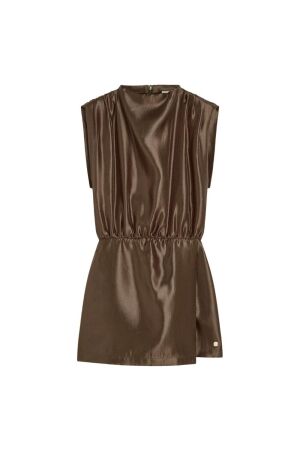 Josh V LIRA regular jumpsuit in satin look 987 brown