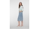 Geisha Jeans skirt jacquard flower 830 Bleached denim