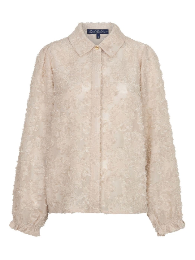 Red Button Blouse fringes 87 Stone
