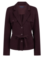 Red Button Blazer & belt punta 344 Burgundy