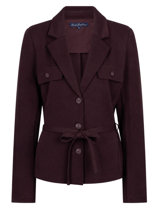 Red Button Blazer & belt punta 344 Burgundy