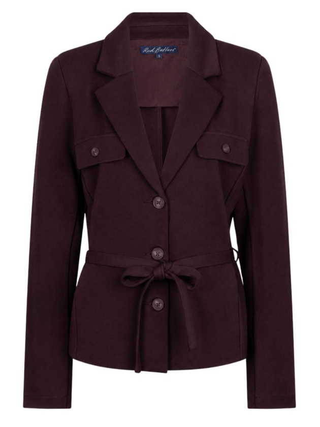 Red Button Blazer & belt punta 344 Burgundy