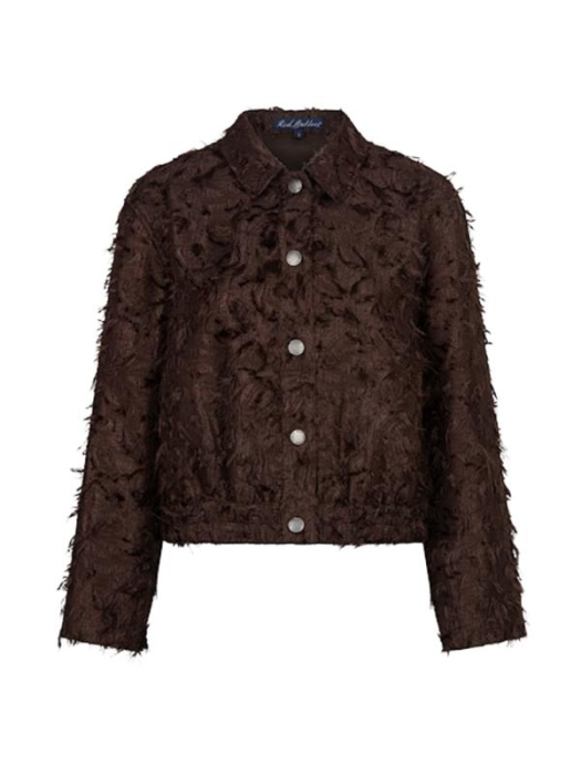 Red Button Bomber fringes 59 Espresso