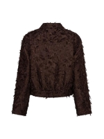 Red Button Bomber fringes 59 Espresso