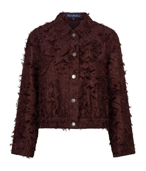 Red Button Bomber fringes 344 Burgundy