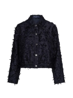 Red Button Bomber fringes 35 Navy