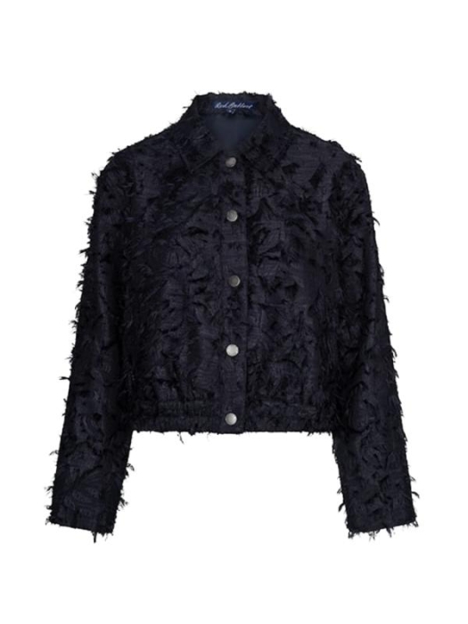 Red Button Bomber fringes 35 Navy