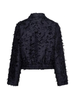Red Button Bomber fringes 35 Navy