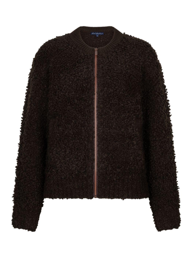 Red Button Bomber knit boucle 59 Espresso