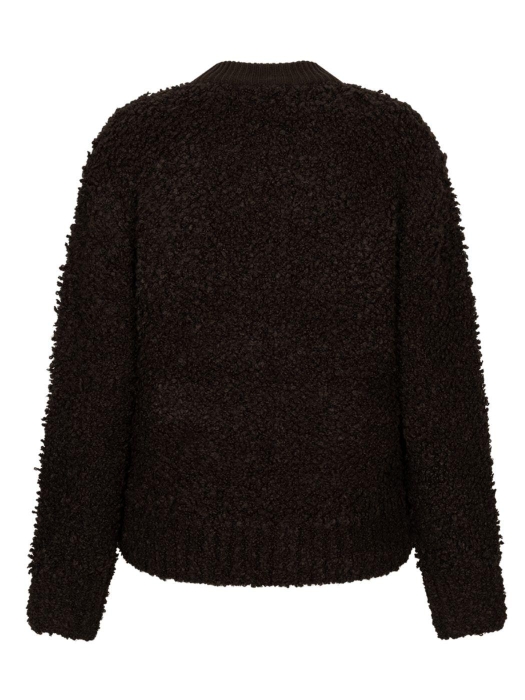 Red Button Bomber knit boucle 59 Espresso