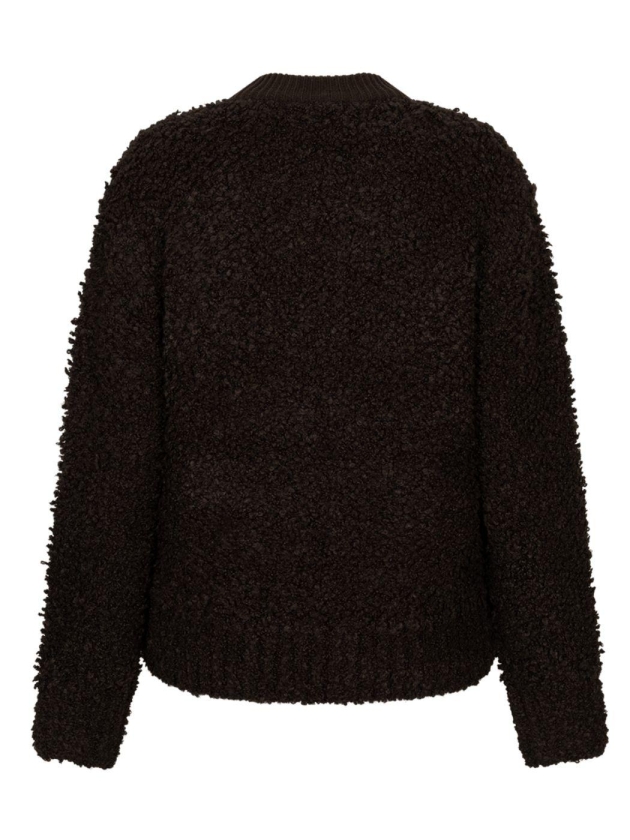 Red Button Bomber knit boucle 59 Espresso