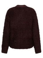Red Button Bomber knit boucle 344 Burgundy