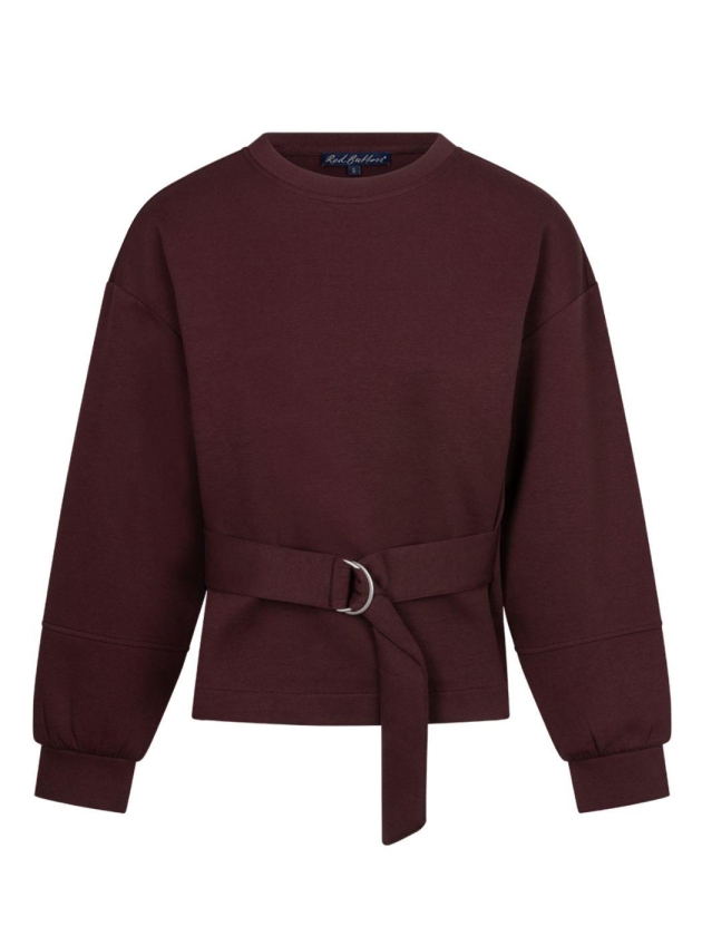 Red Button Shakira top & belt scuba 344 Burgundy