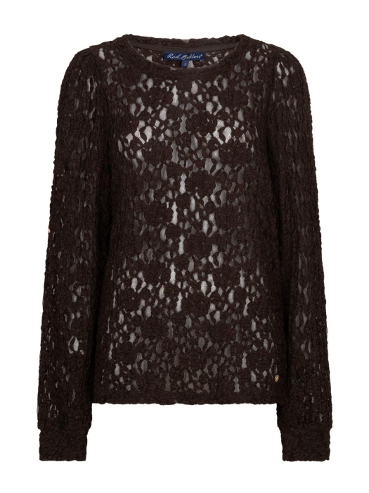 Red Button Top lace 59 Espresso