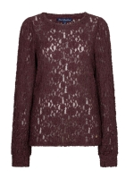 Red Button Top lace 344 Burgundy