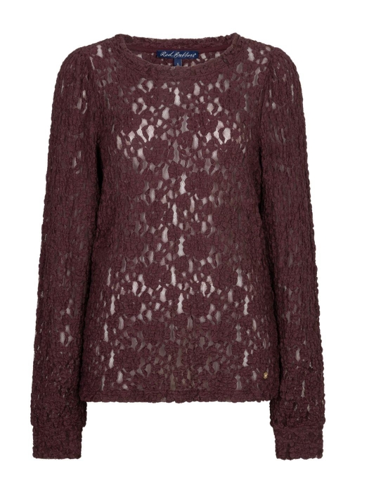 Red Button Top lace 344 Burgundy
