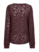 Red Button Top lace 344 Burgundy
