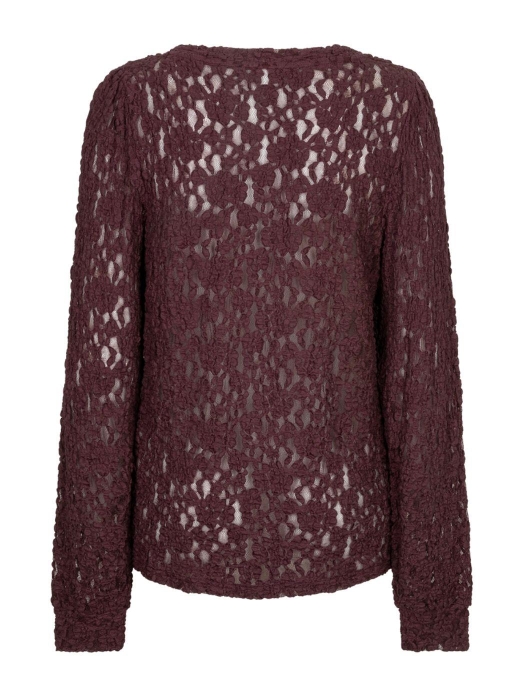 Red Button Top lace 344 Burgundy