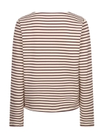 Red Button Terry stripe 805 Creme/darkberry