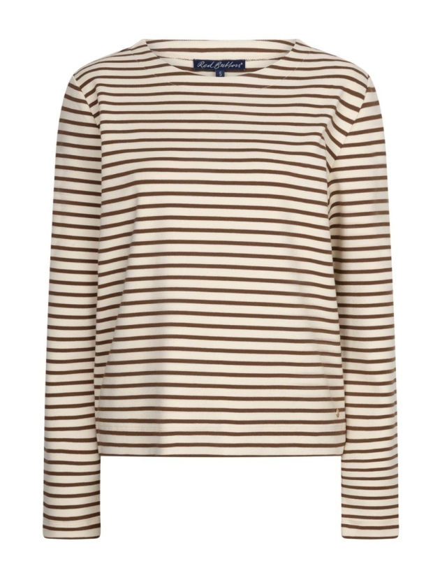 Red Button Terry stripe 804 creme/praline