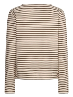 Red Button Terry stripe 820 Creme/espresso