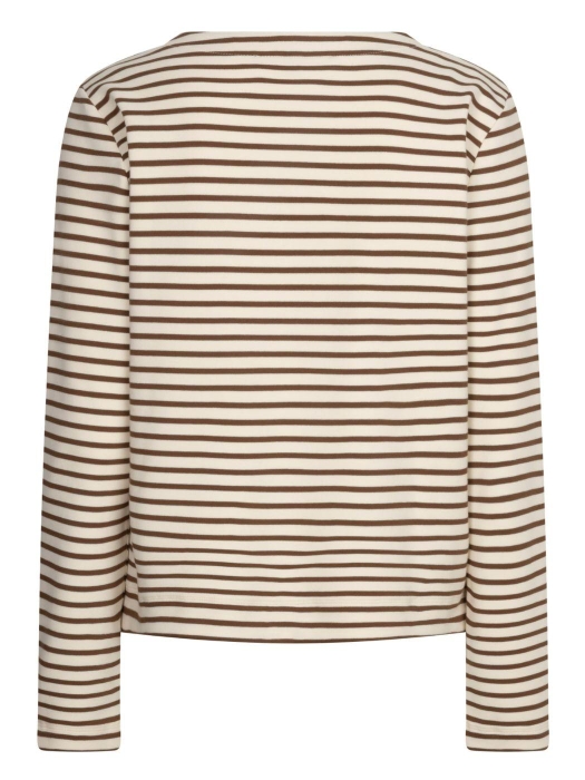 Red Button Terry stripe 820 Creme/espresso