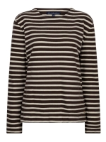 Red Button Terry stripe 806 Brown/creme