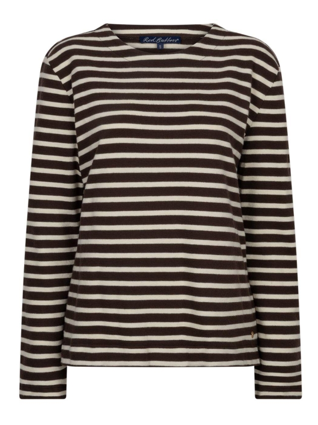 Red Button Terry stripe 806 Brown/creme
