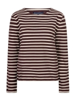 Red Button Terry stripe 807 Burgundy/cream