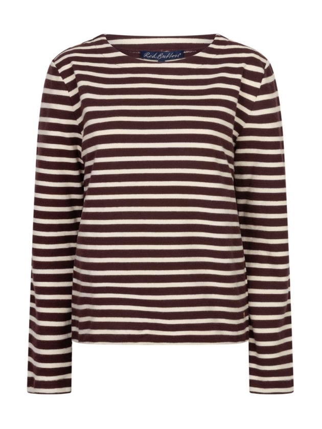 Red Button Terry stripe 807 Burgundy/cream