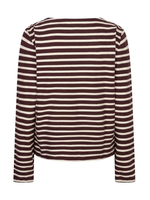 Red Button Terry stripe 807 Burgundy/cream